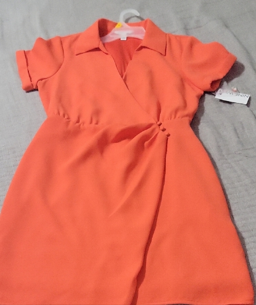 Orange Wrap Dress